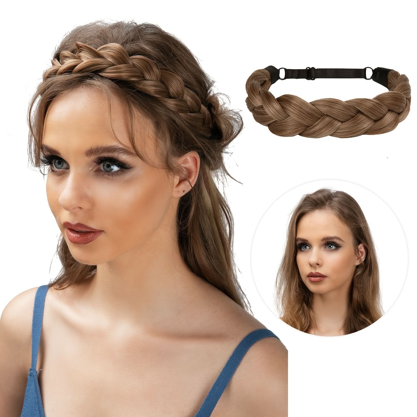 Stylish Adjustable Braided Headband for Women