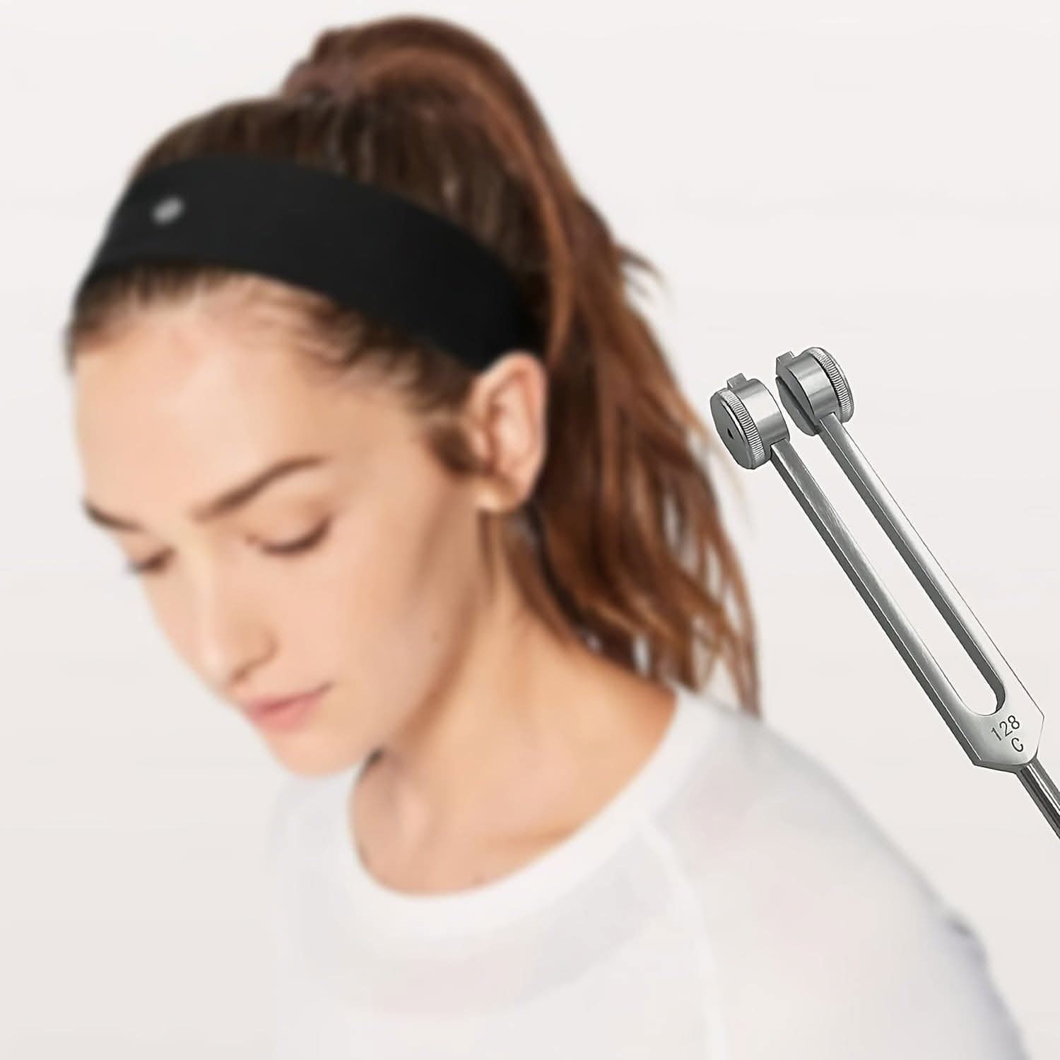 1 Set 128Hz Yoga Tuning Fork and Stick – Perfect for Meditation and Yoga