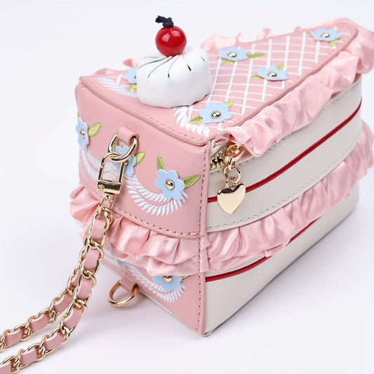 Pink Heart-Shaped Camouflage Crossbody Bag