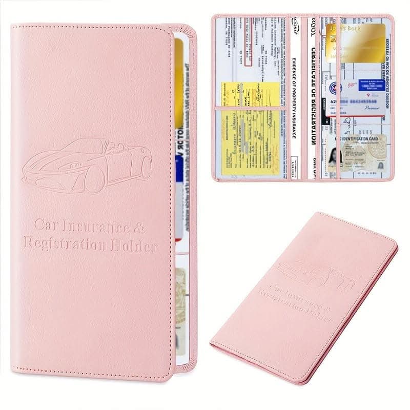 Car Registration & Insurance Card Holder – PU Leather