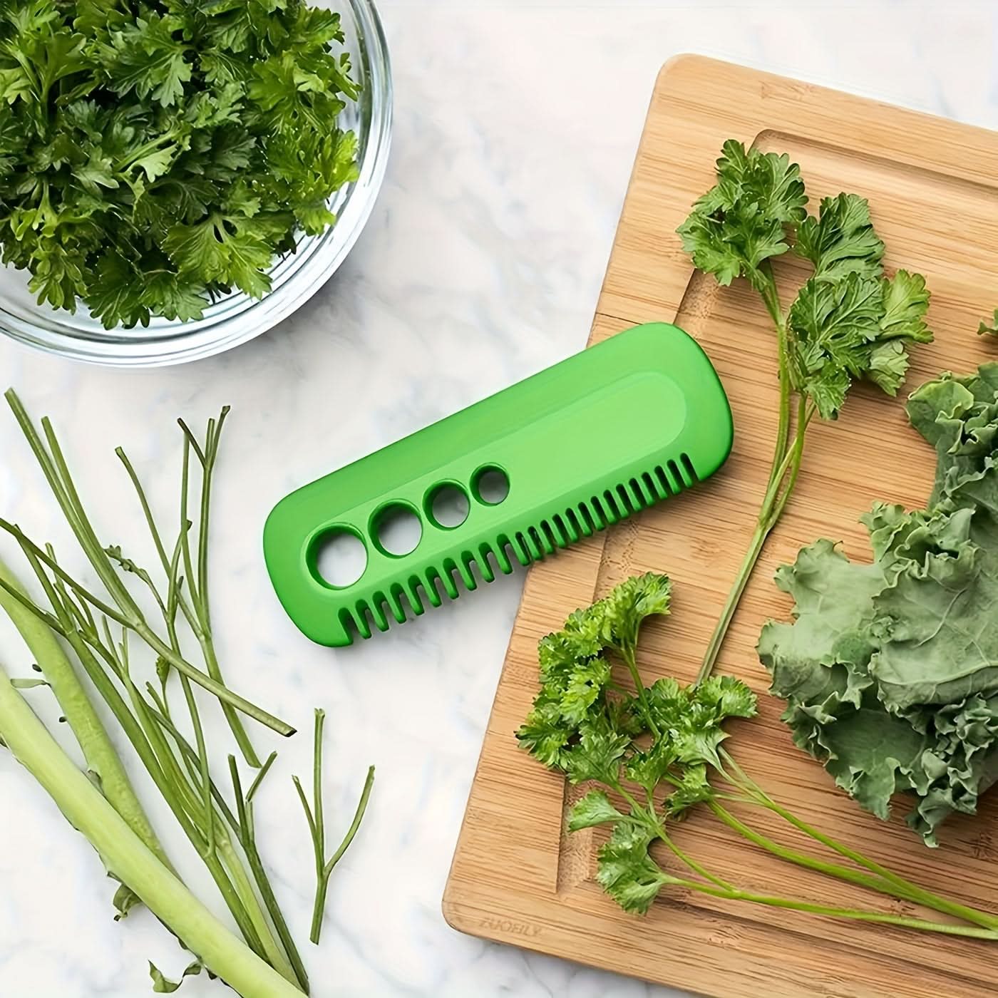 Multi-Herb Leaf Stripper Tool – ABS Kale & Herb Peeler for Basil