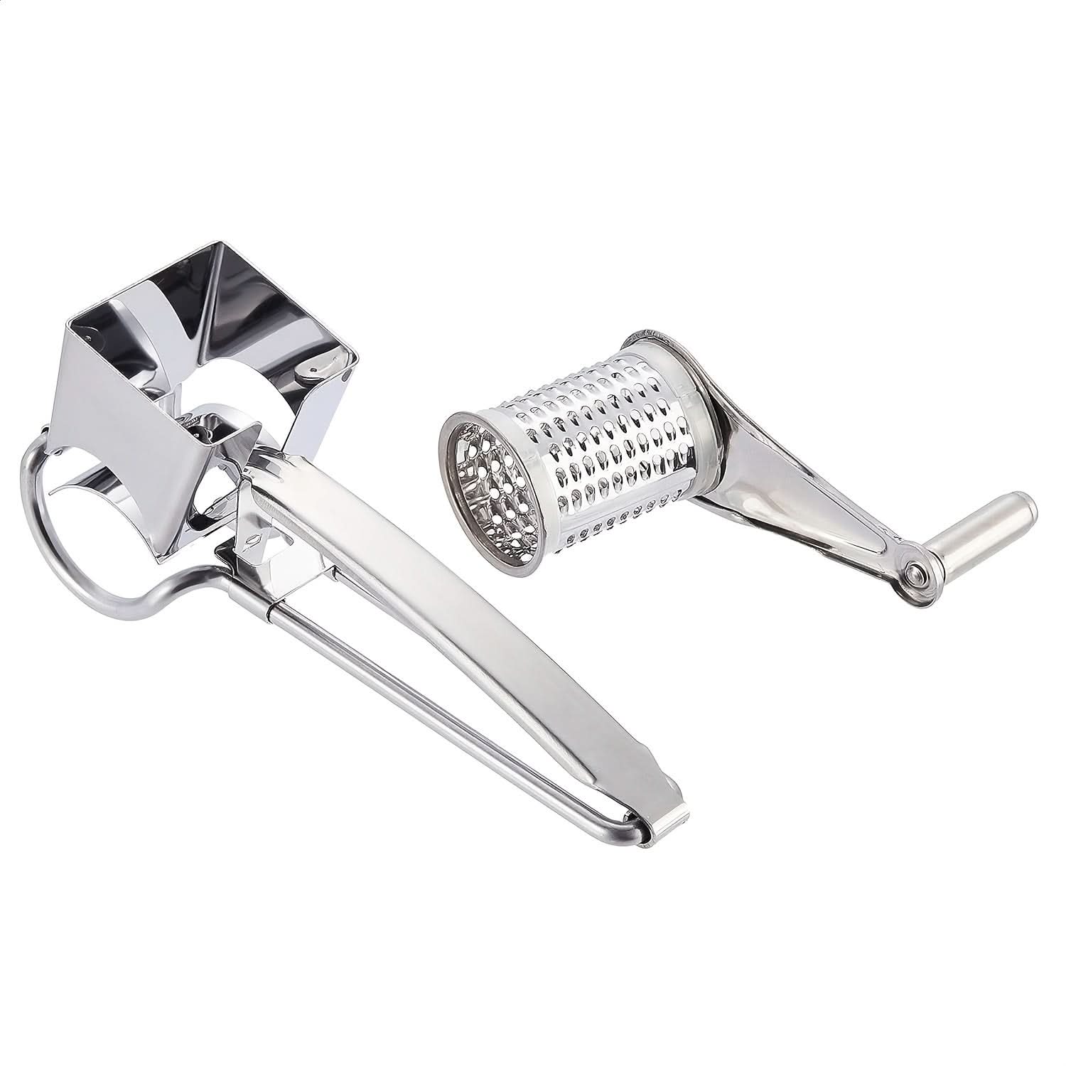 Stainless Steel Rotary Cheese Grater - Dishwasher Safe