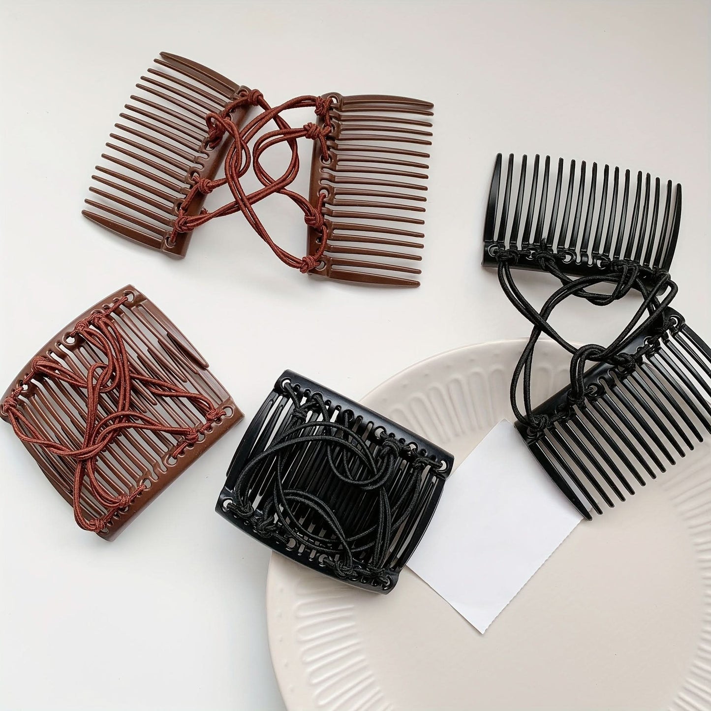 Double-Row Elastic Hair Comb – Easy Twist & Bun Styling