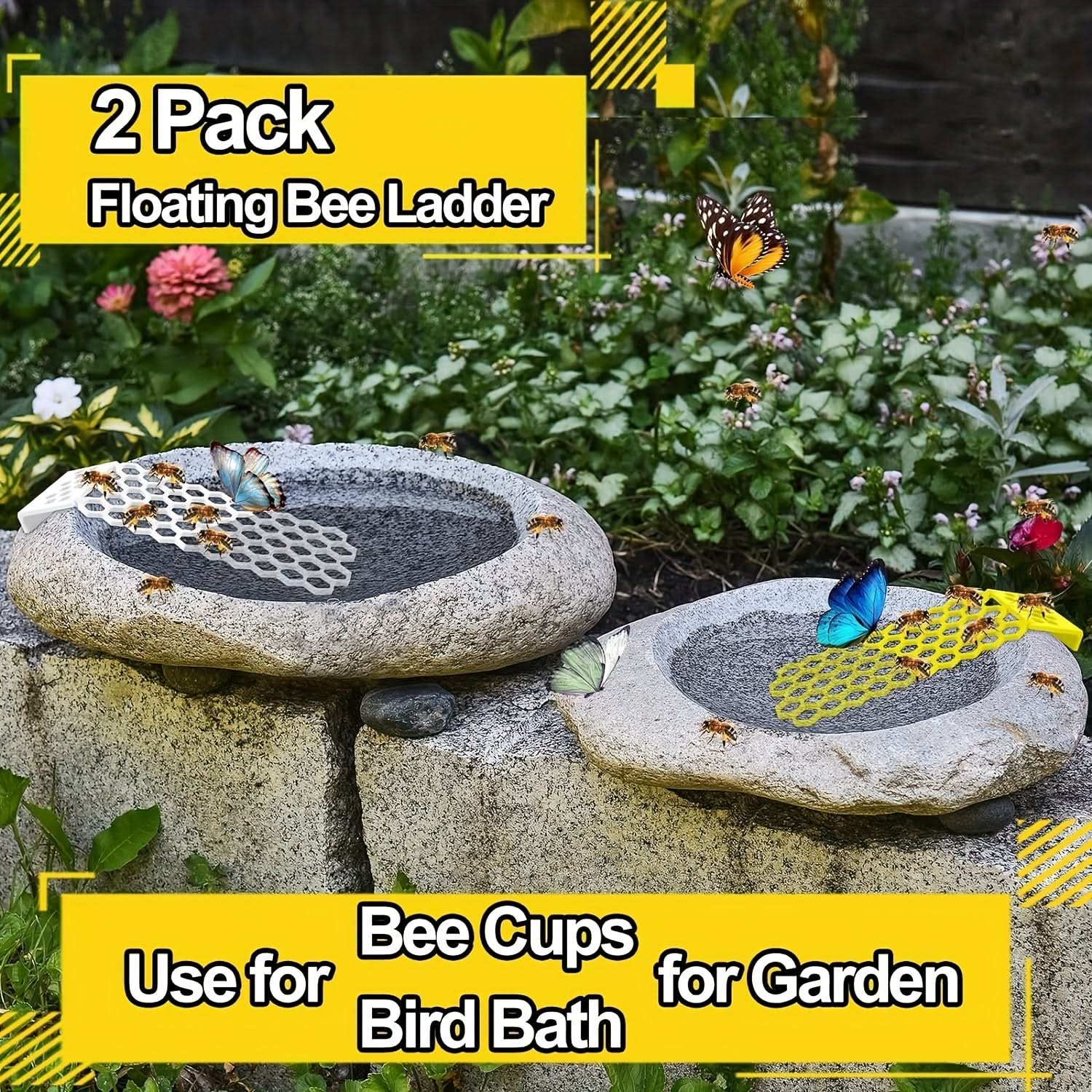 2pcs Bee Waterer with Floating Ladders