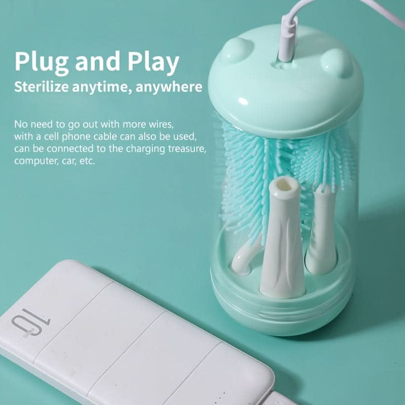 Electric Bottle Brush with UV Sterilization, Multifunctional Cleaning Cup Set