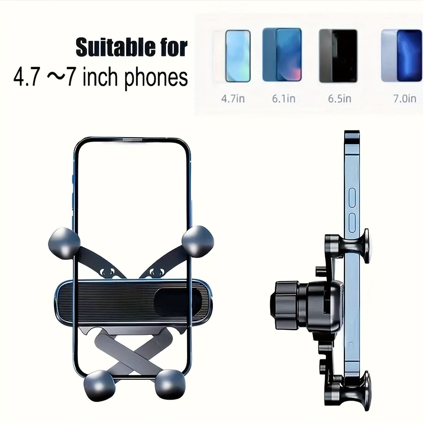 360° Rotatable Invisible Air Vent Mount Car Phone Holder- Retractable & Adjustable