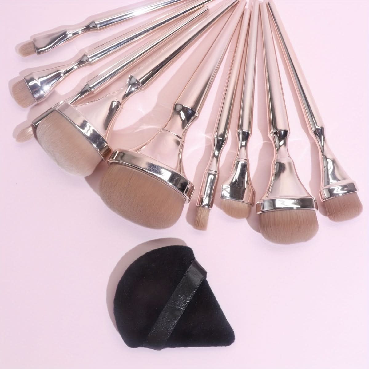 Professional Makeup Brush Set with Sponge - Complete Foundation Kit