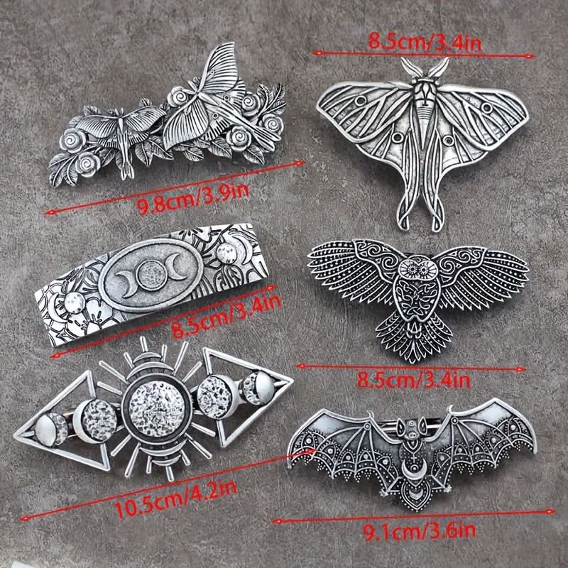 Vintage Floral Metal Hair Barrette for Women