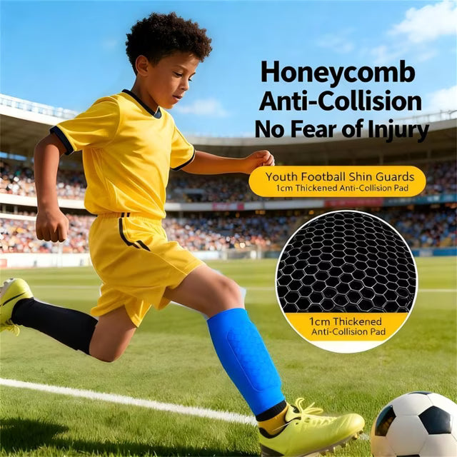 Breathable Calf Compression Sleeves – Honeycomb Anti-Collision Sports Socks for Football, Basketball & Cycling