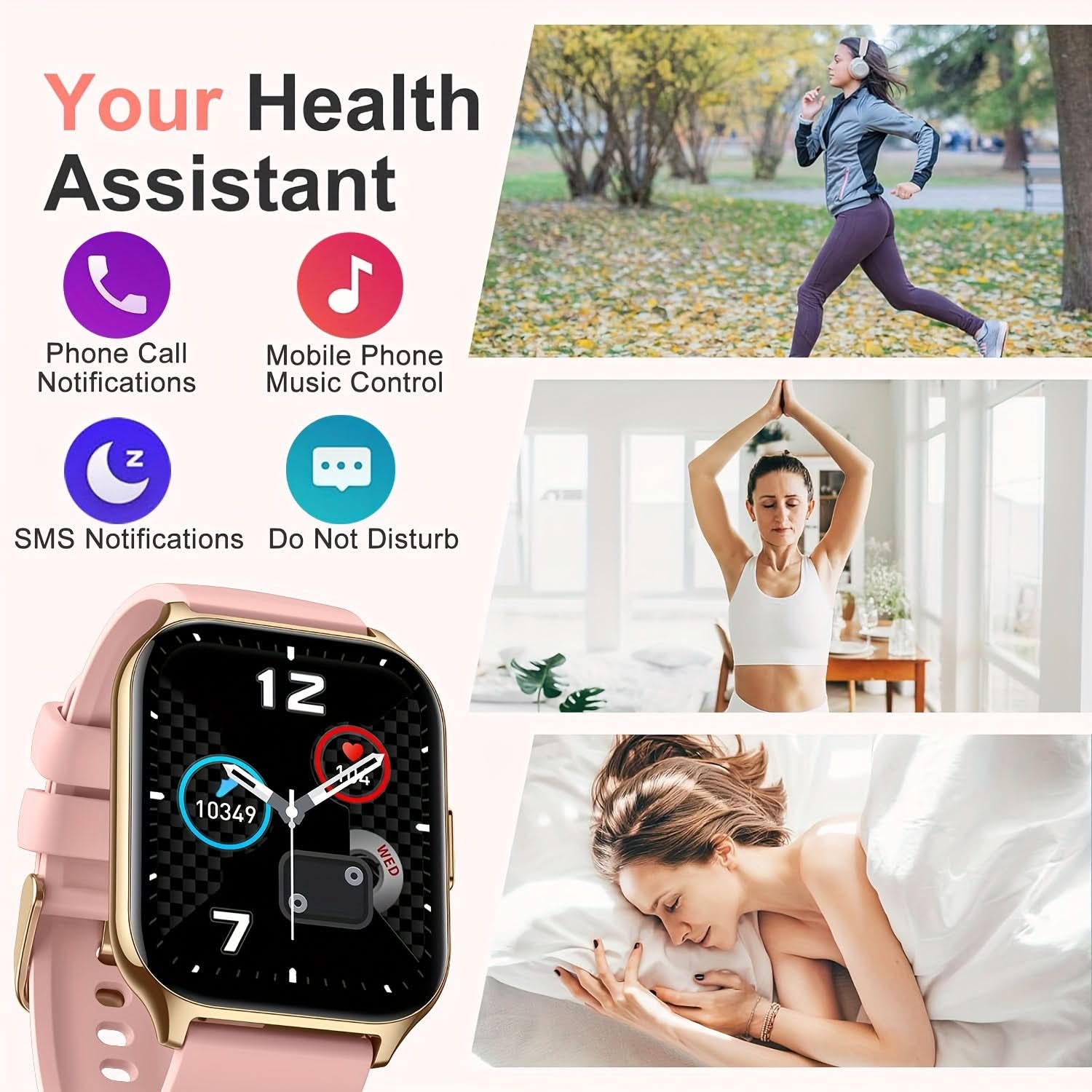 Outdoor Smartwatch for Unisex – 1.85" HD Tactical Fitness Watch
