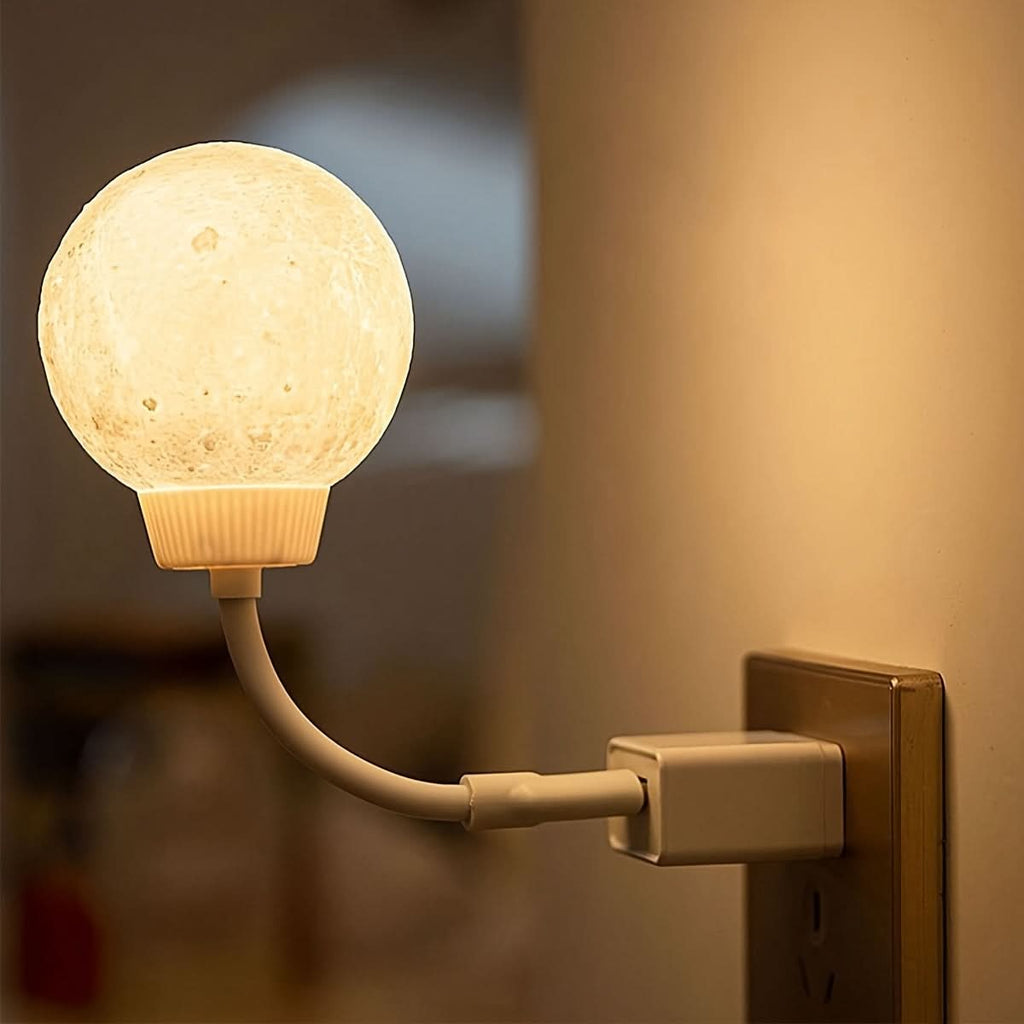 Voice-Activated Lunar Light Bedside Lamp