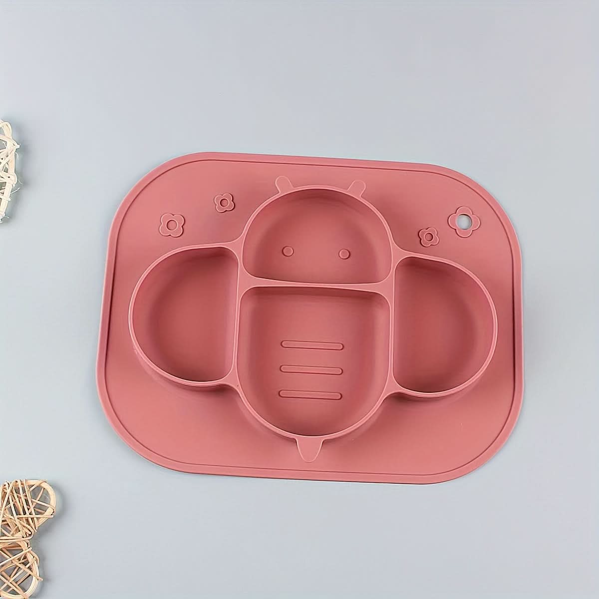 Food-Grade Bee Silicone Kids Dinner Plate