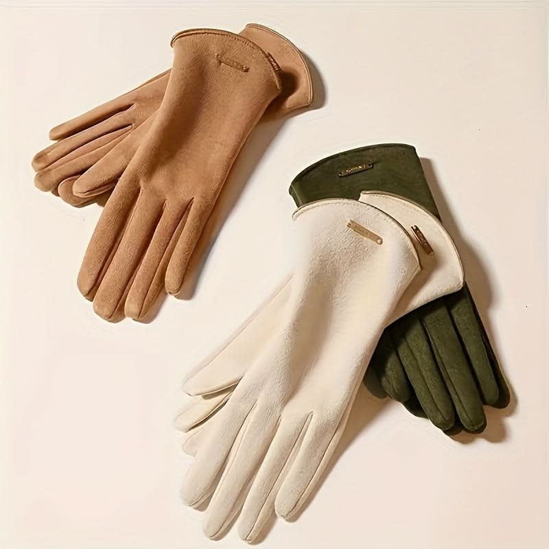 Fleece Lined Thermal Gloves for Winter Skiing