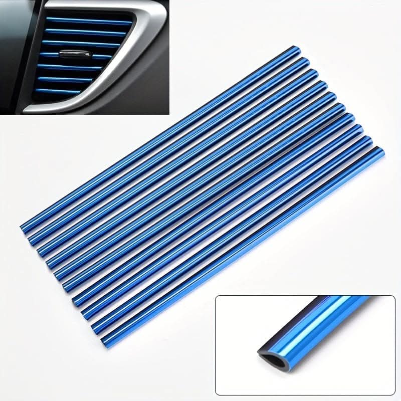 10-pcs. Car Air Vent Trim Strips – Outlet Molding for Interior Decoration