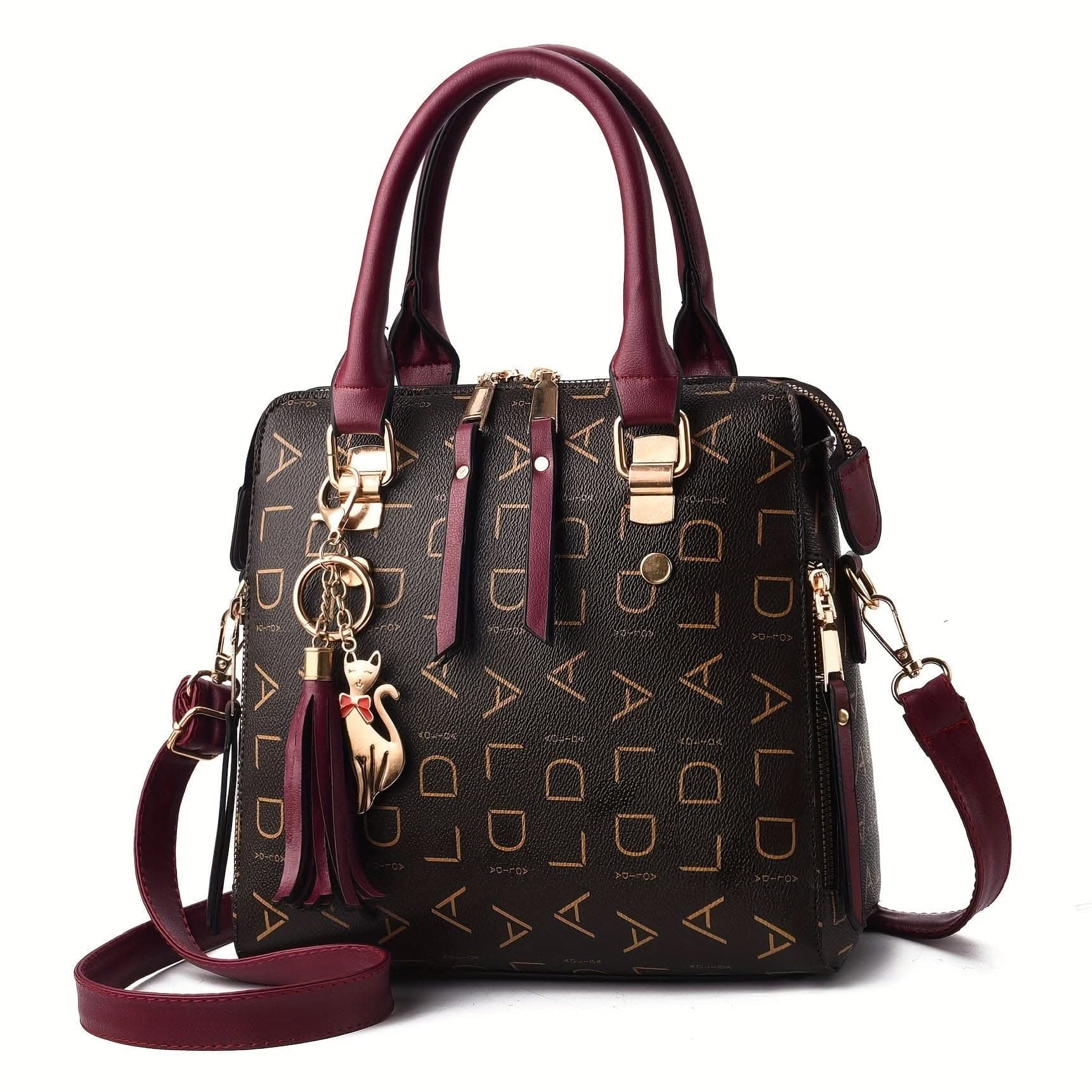 Fashion Top Handle Satchel Bag – Trendy Crossbody, Casual Handbag