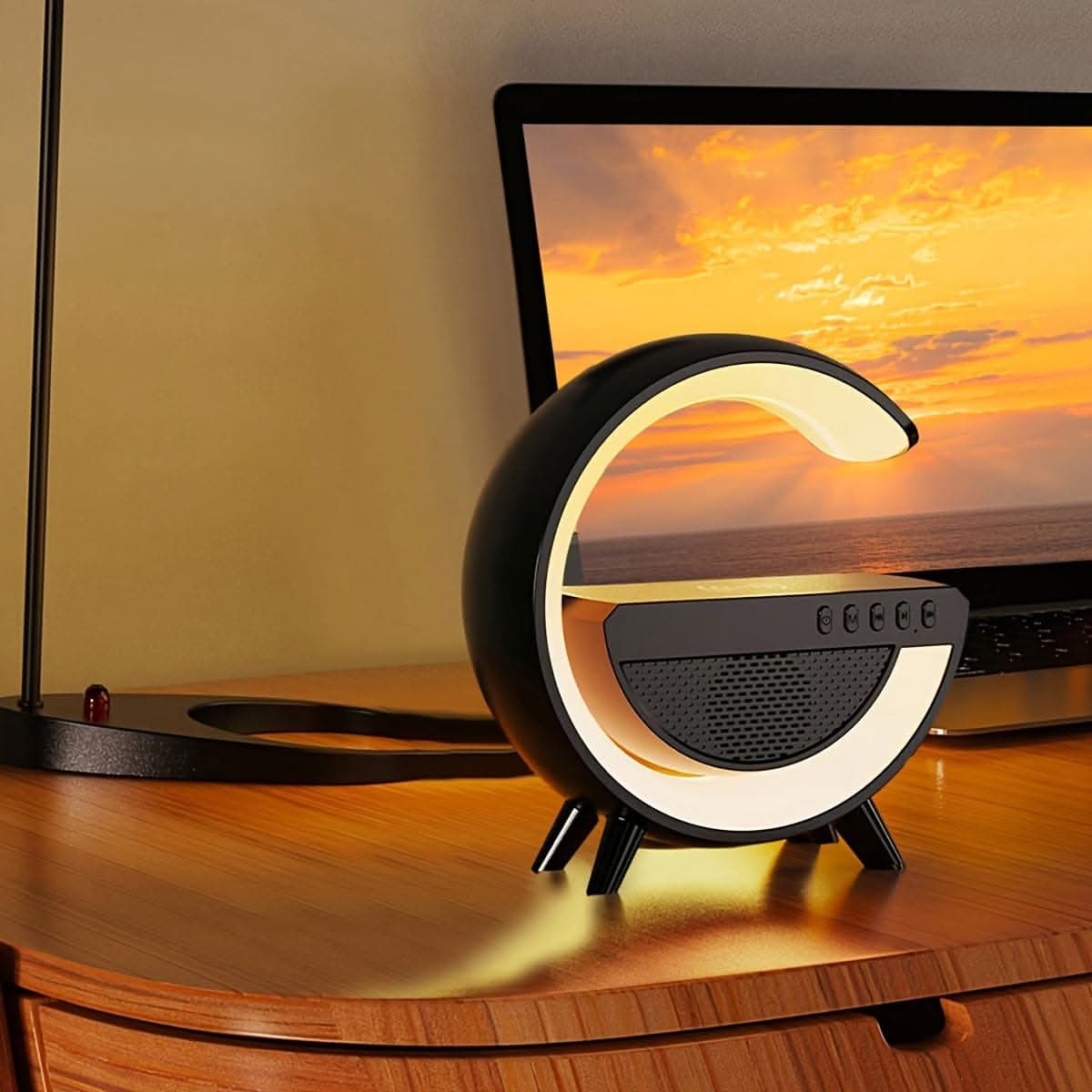 Wireless Smart Light Speaker -Sleep Alarm Clock with Mobile Phone Wireless Charging