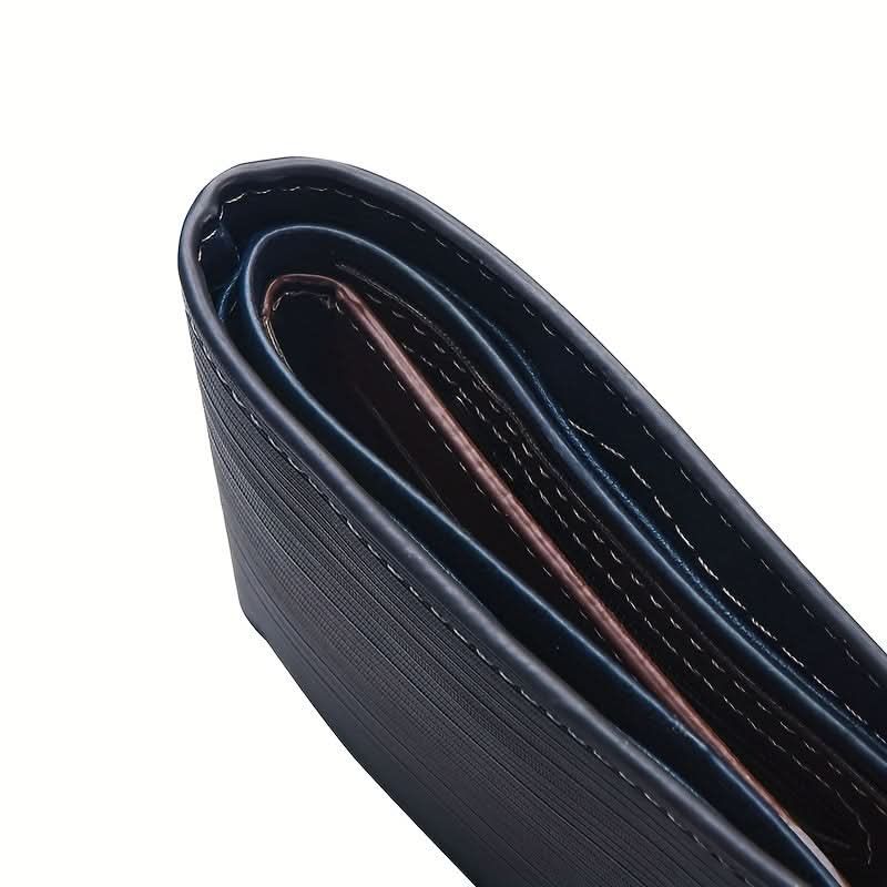 Stylish Black PU Leather Wallet with Money Clip and Zip Coin Purse