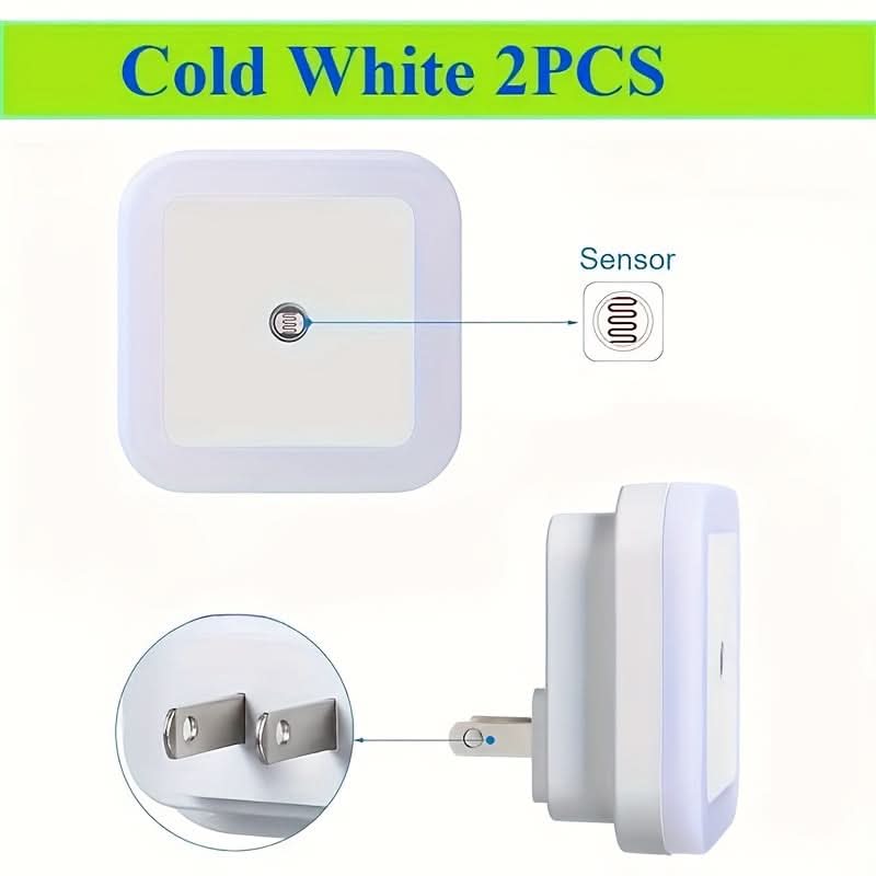 2-Pack Intelligent LED Night Light with Dusk to Dawn Sensor