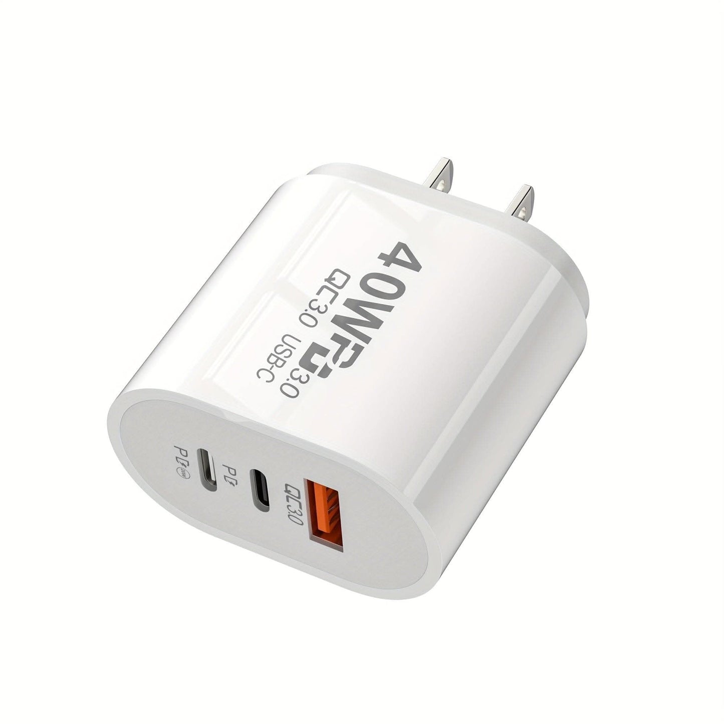 40W USB-C Fast Charger – PD & QC 3.0 Compatible