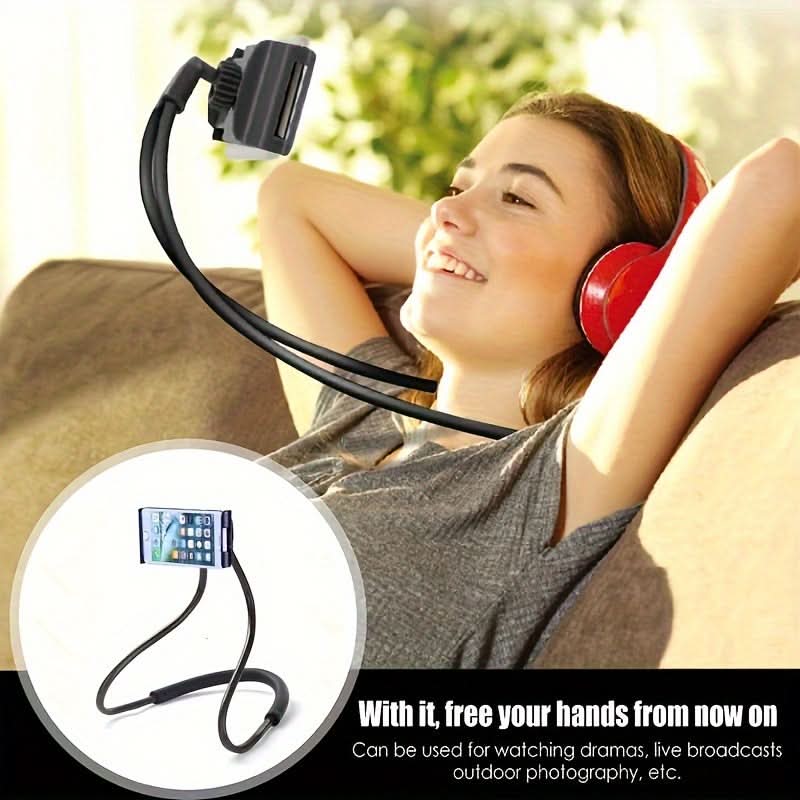 360° Adjustable Neck Phone Holder, 70cm Extension