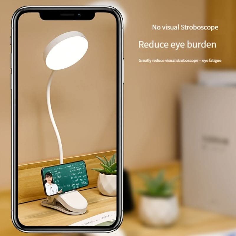 Dimmable USB Rechargeable Clip-On LED Desk Lamp