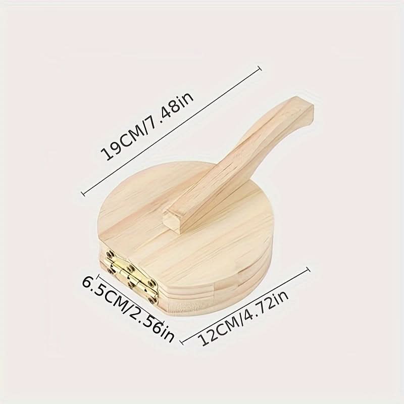 Eco-Friendly Wooden Dumpling Press - Handmade Tool