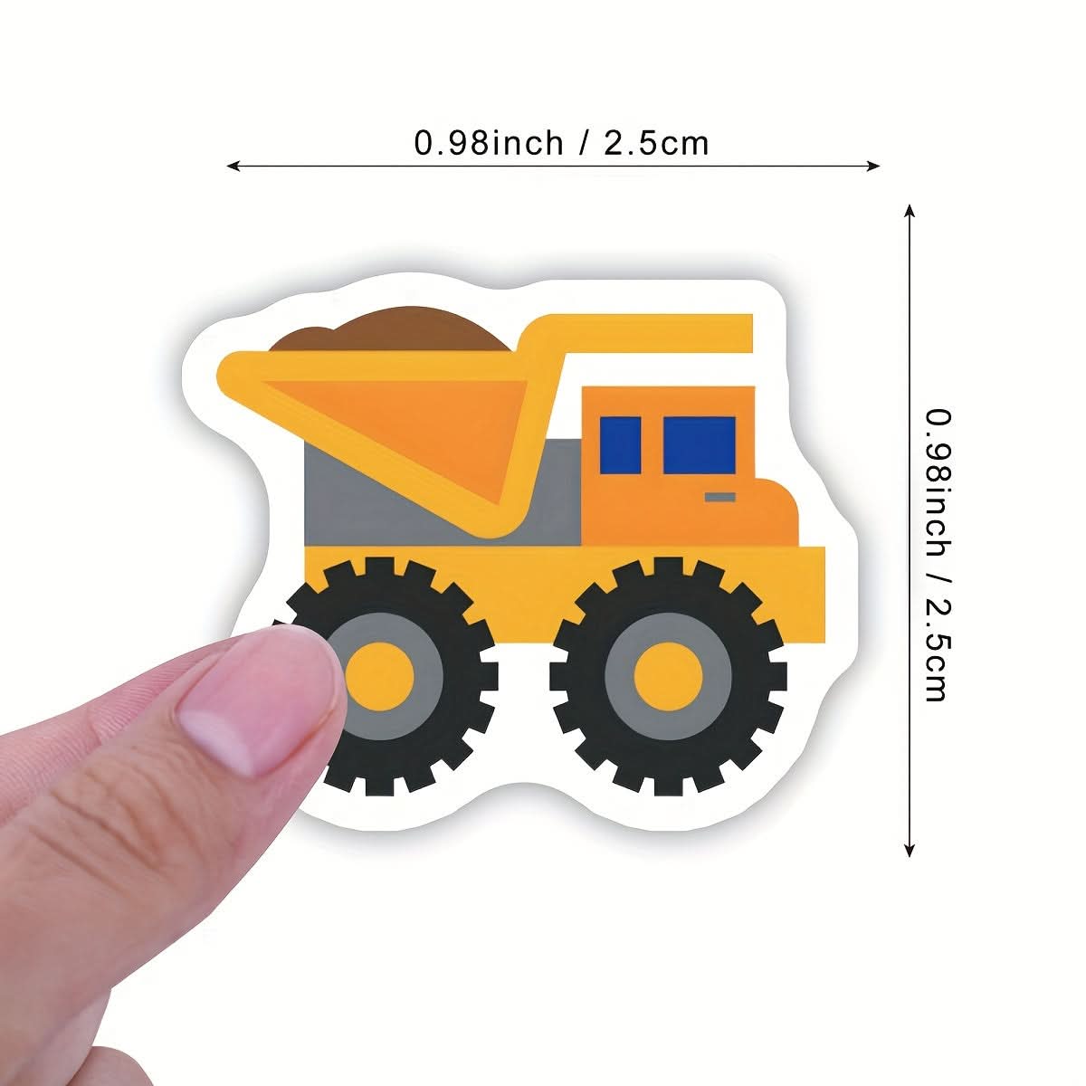 500-Piece Engineering Vehicle Vinyl Sticker Pack