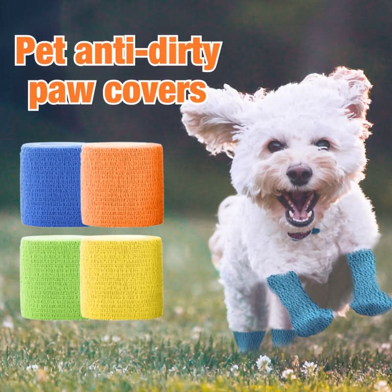 4-Pack Self-Adhesive Dog Paw Protectors – Comfortable Paw Bandages for Walking