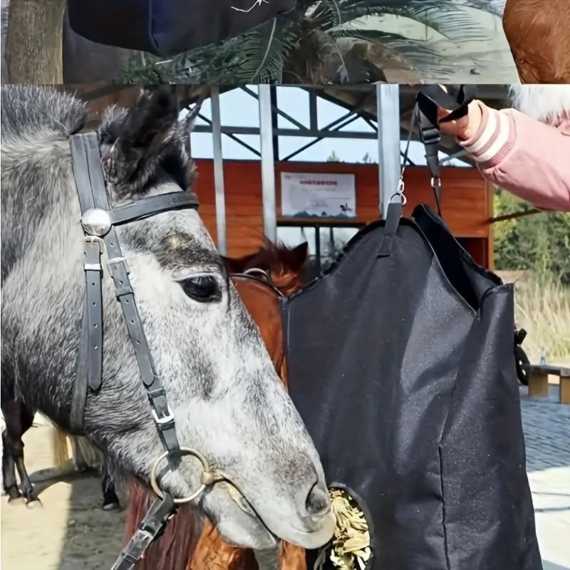 Large Adjustable Horse Hay Bag – Durable Polyester Feeding Pouch for Horses, Sheep & Cattle