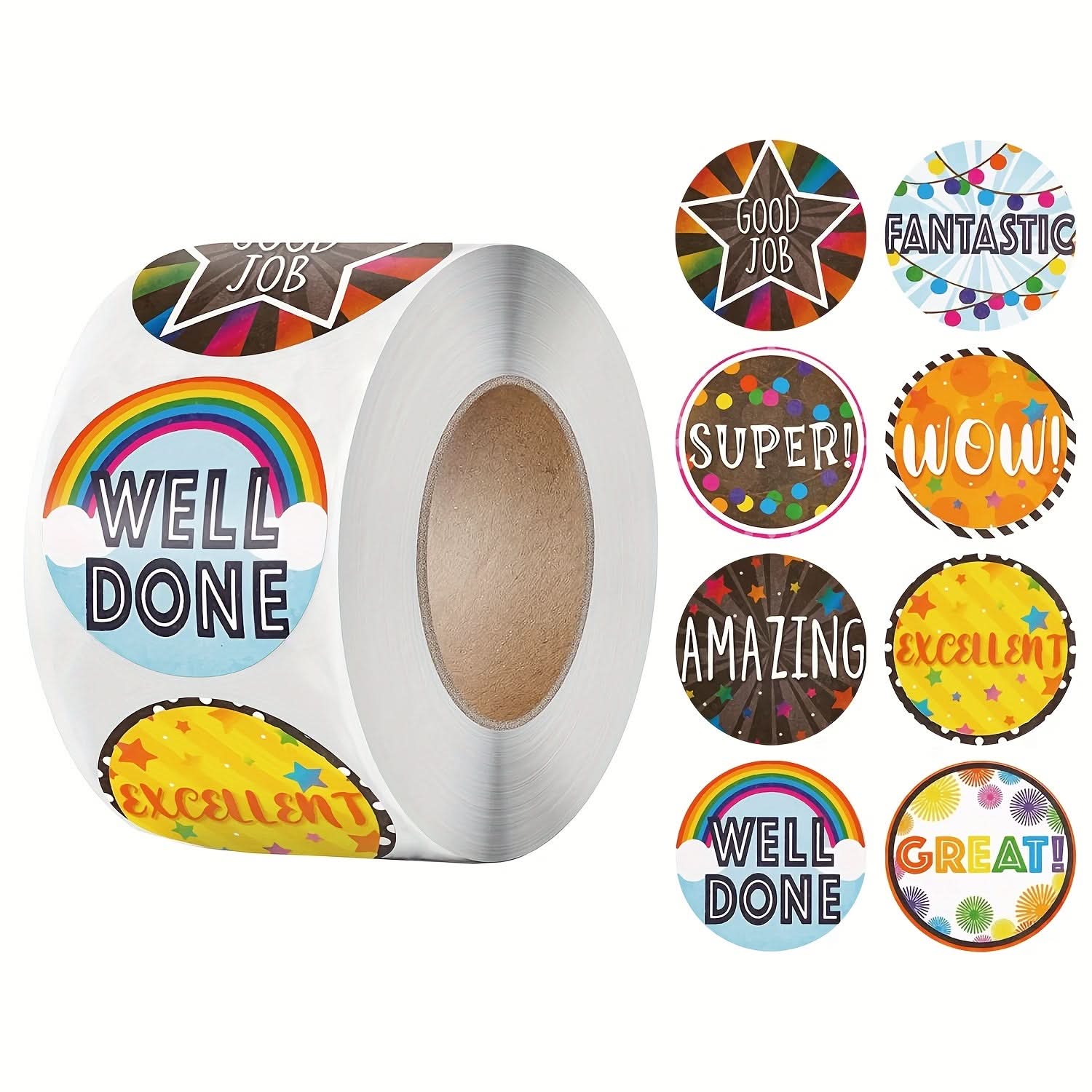 500 Paper Reward Stickers Sealing Labels, Baby & Office Stationery