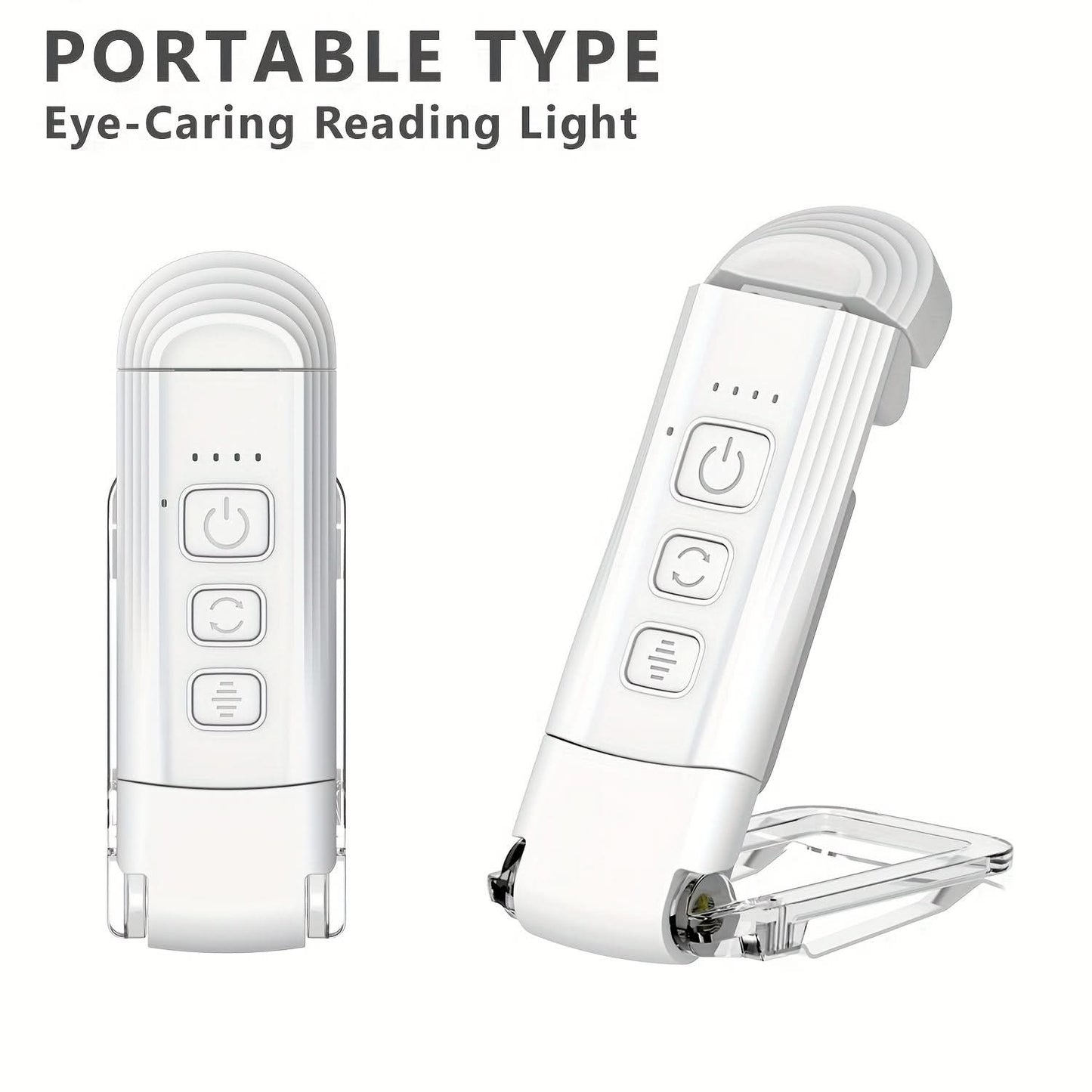 USB Rechargeable LED Book Light – Dimmable Clip-On Reading Lamp