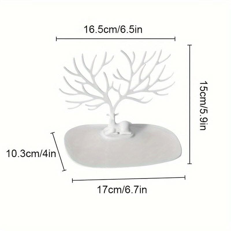Charming Deer Antler Jewelry Organizer – Tree-Shaped Display