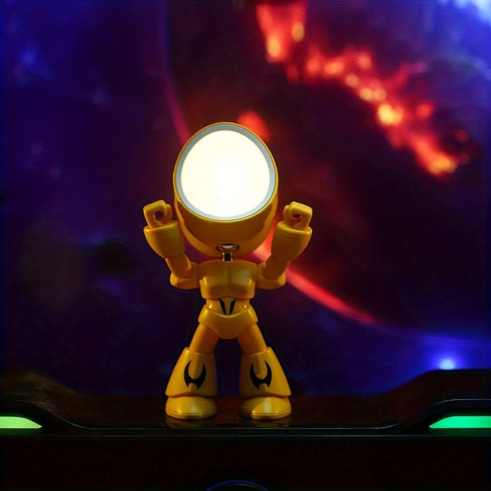 Robot Night Light – LED Desk Lamp, Cute Cartoon Design