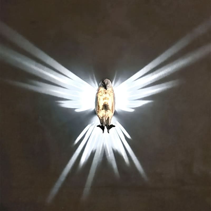 Eagle & Owl LED Wall Lamp - Battery-Powered Decorative Night Light