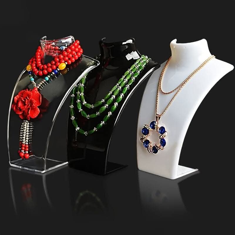 Deluxe Necklace Display Stand – Adjustable Portrait Neck Design