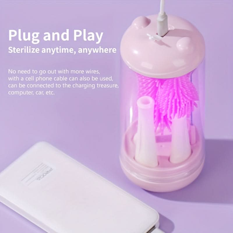 Electric Bottle Brush with UV Sterilization, Multifunctional Cleaning Cup Set