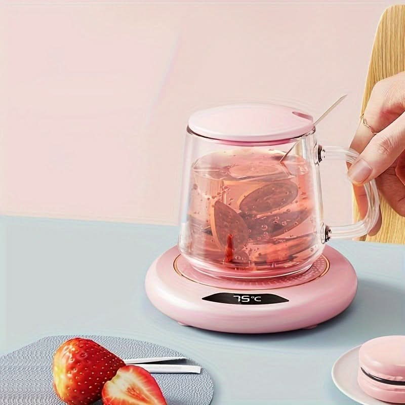 Smart USB Beverage Warming Coaster – 3-Level Temperature Control Coffee Cup Warmer