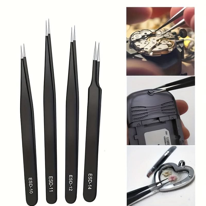 6-Piece Precision Tweezers Set for Phone Repair