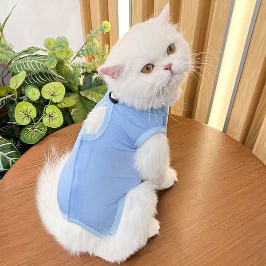 Anti-Lick Cat Recovery Suit – Soft, Elastic Post-Surgery Jumpsuit