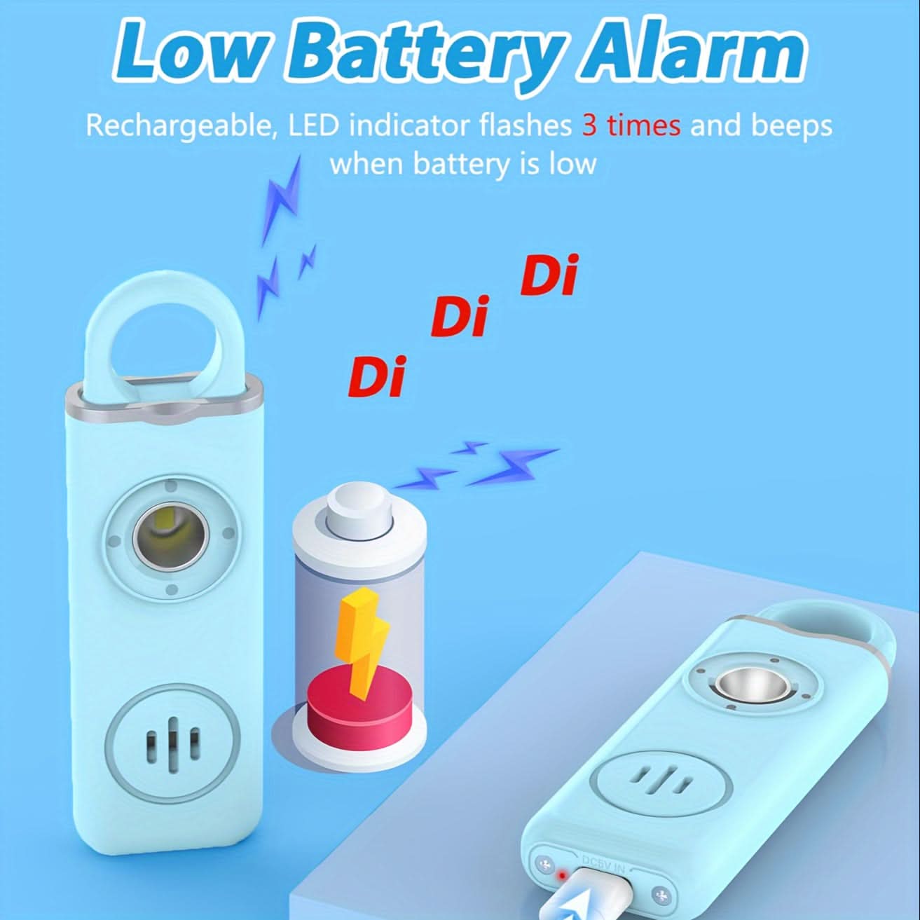 Women’s Safety Alarm with 130dB Siren & Light