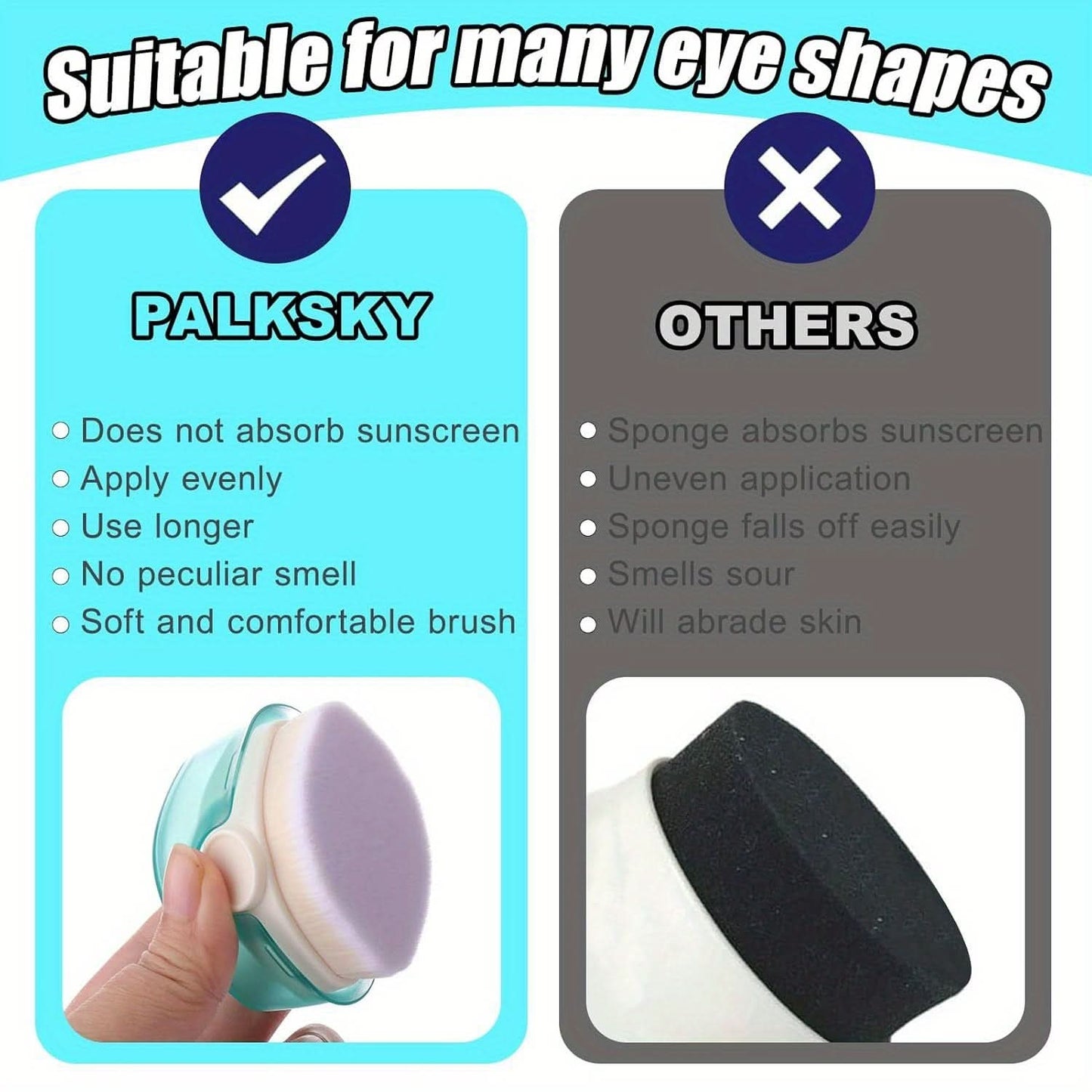 3pcs Sunscreen & Makeup Brush Set