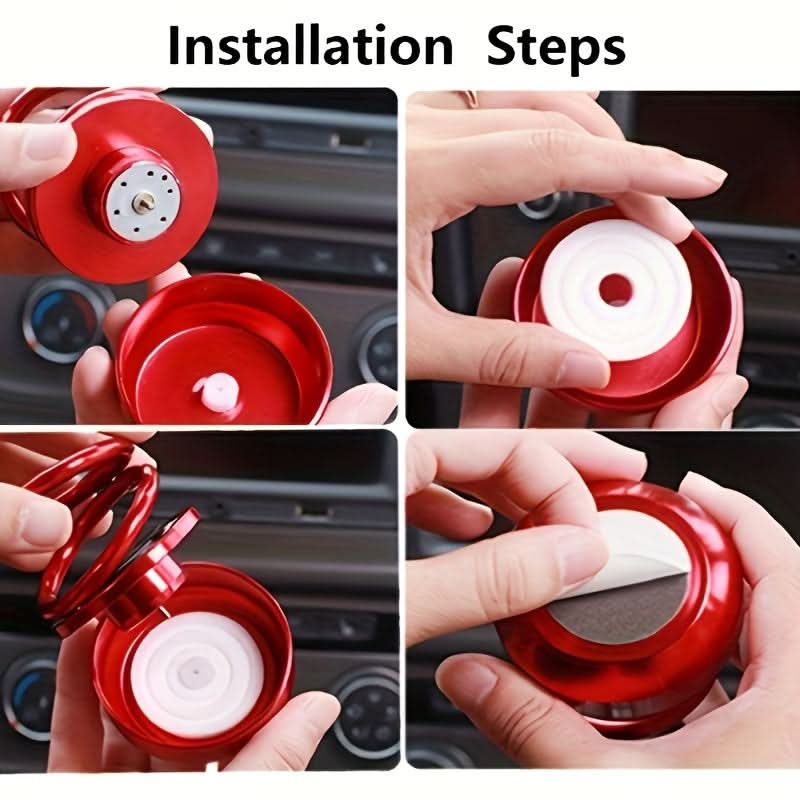 Solar-Powered Rotating Car Air Freshener – 3-Piece Hanging Aromatherapy Set