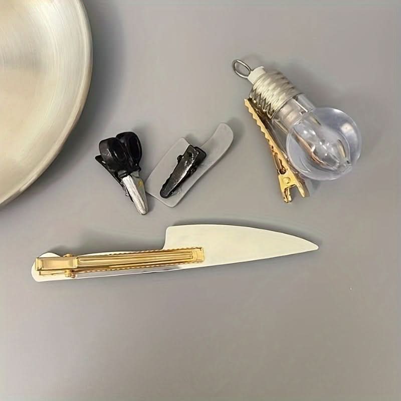 Festive Mini Hip Hop Acrylic Hair Clips Set