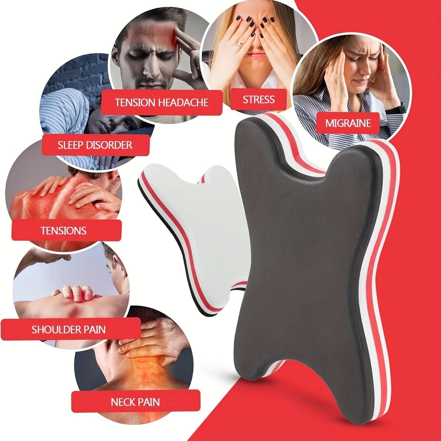 EVA Foam Cervical Traction Pillow – Neck Stretcher & Pain Relief Massager