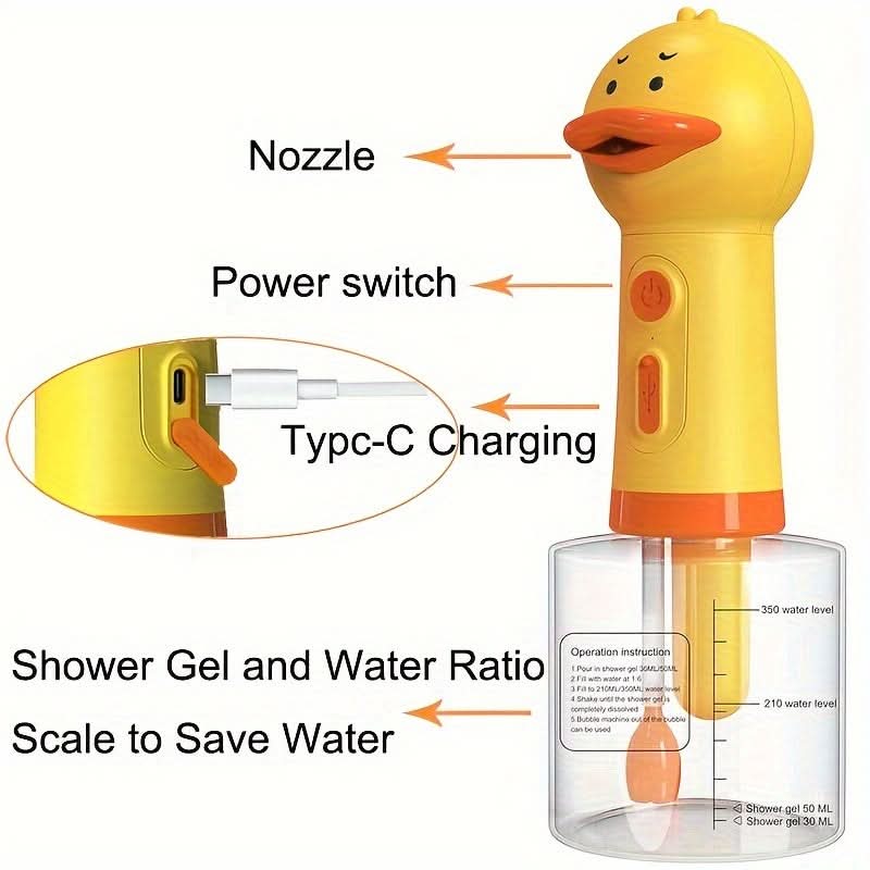 Rechargeable Pet Foam Shampoo Dispenser