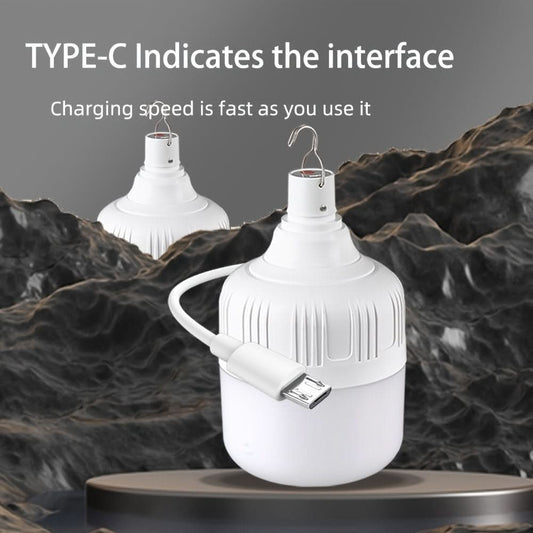 Portable LED Camping Bulb – Dimmable USB Rechargeable Light