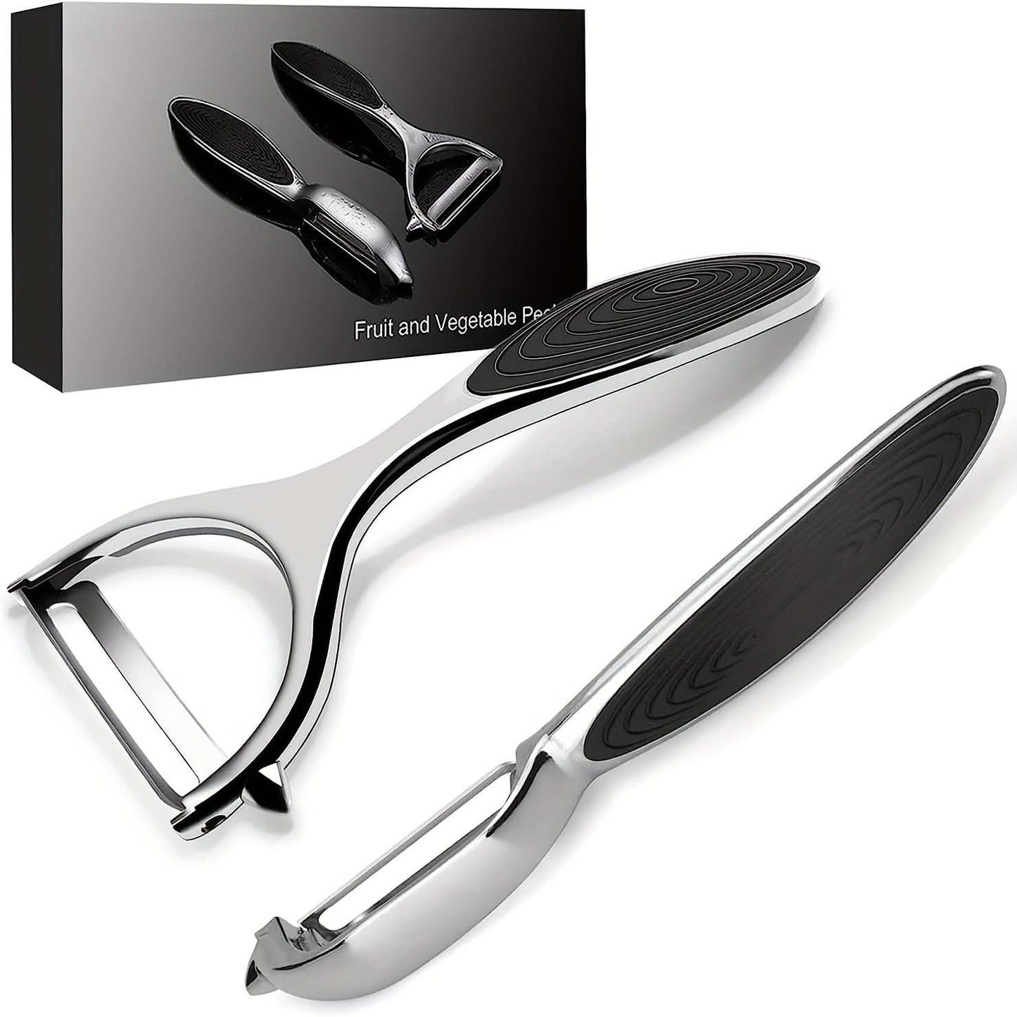 Pack of 2 Stainless Steel Vegetable Peelers