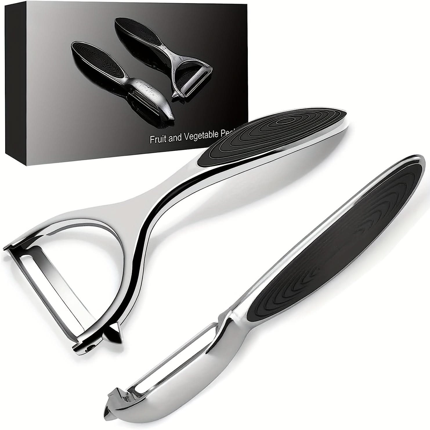 Pack of 2 Stainless Steel Vegetable Peelers