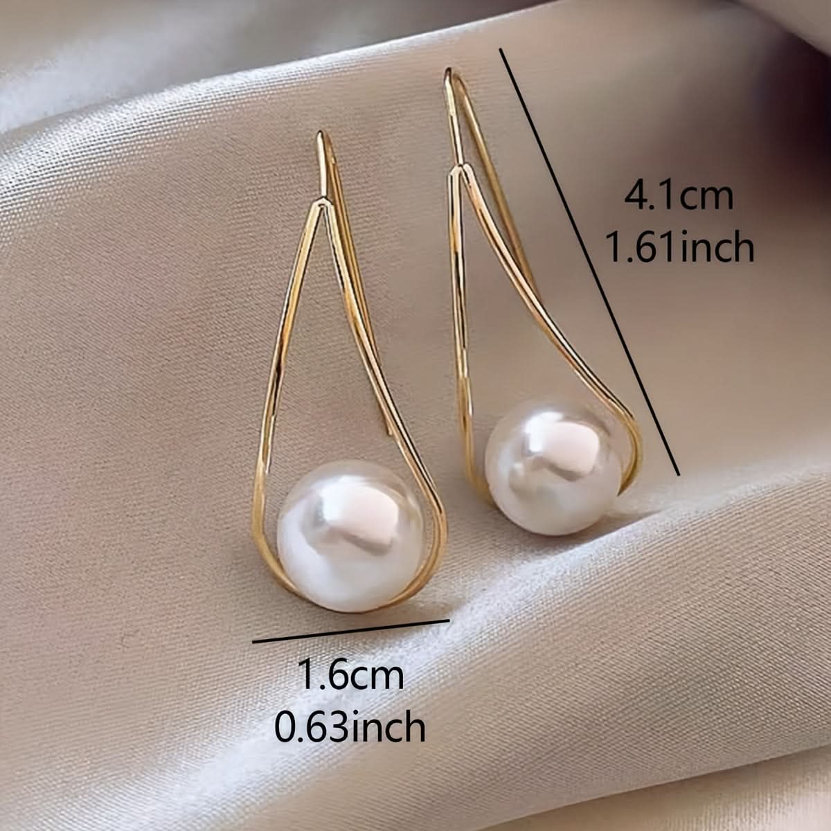 Vintage Copper Pearl Stud Earrings - with Imitation Pearl