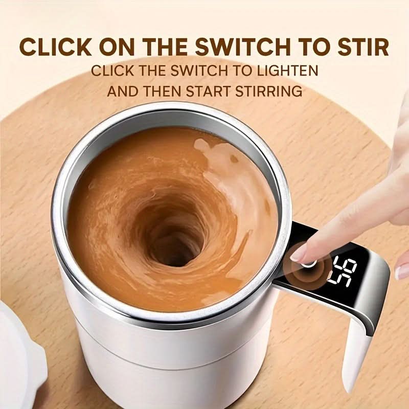 Smart Tumbler 12oz - Digital Display, USB Rechargeable Stainless Steel Mug